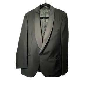 Black Custom Tailored Tuxedo England 36x33 Shawl Lapel Alexander Of London